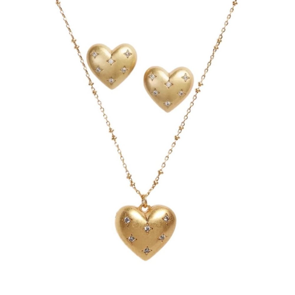 Kate Spade My Precious Heart Crystal Necklace SET